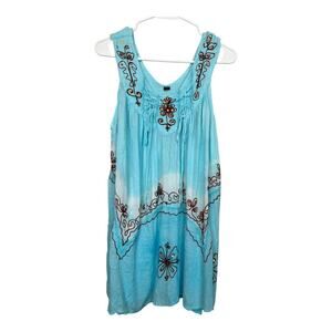vintage 90s Womens Beachy Boho Dress Cottage Indie Fairy Festival Hippie